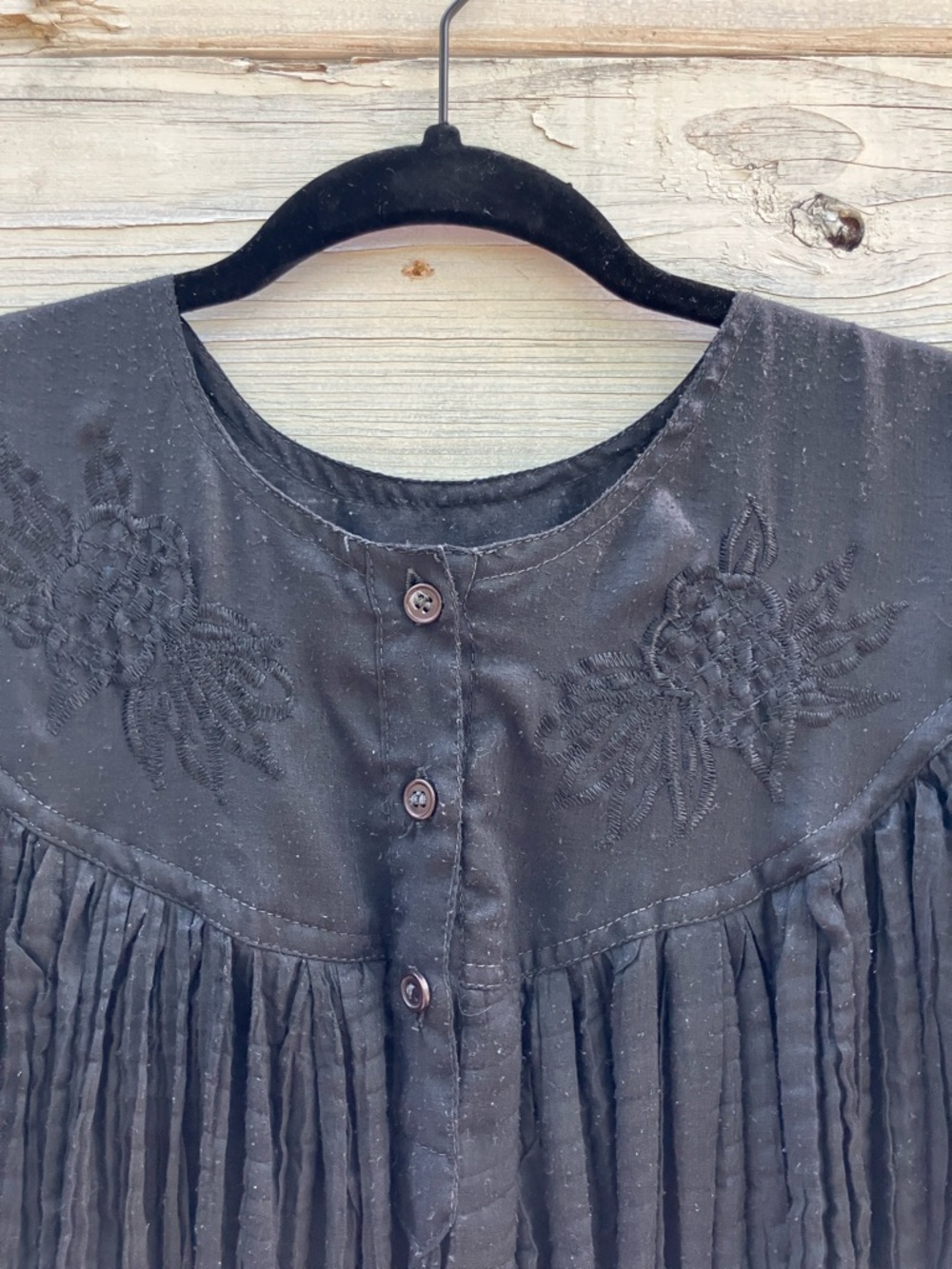 Vintage Nightgown Black Dress Maureen USA Romantic S - Picture 4 of 5